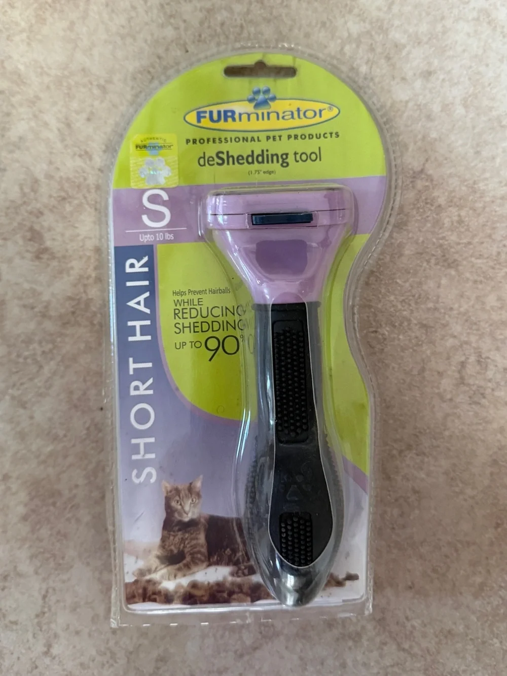 FURminator Short Hair deShedding Tool - Purple and Black